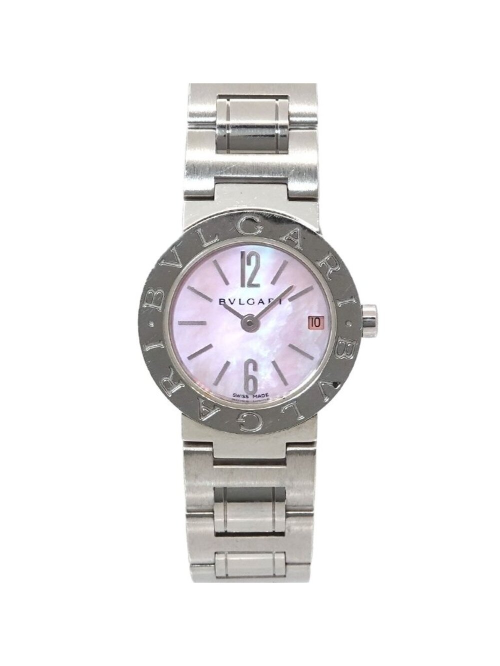 Bvlgari Watch Date Pink Shell Quartz